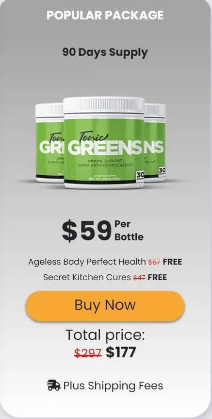 Tonic Greens 3 bottle price